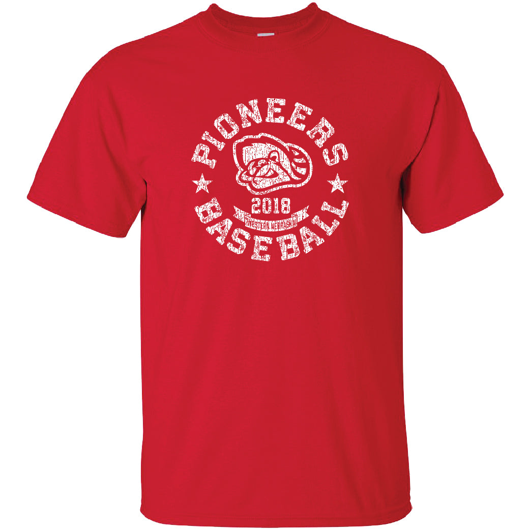 Adult red circle logo t-shirt