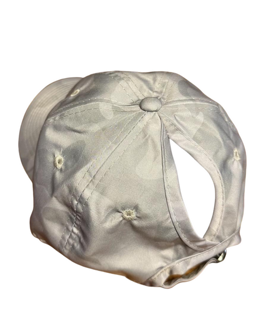 Womens Stone Camo Ponytail Hat
