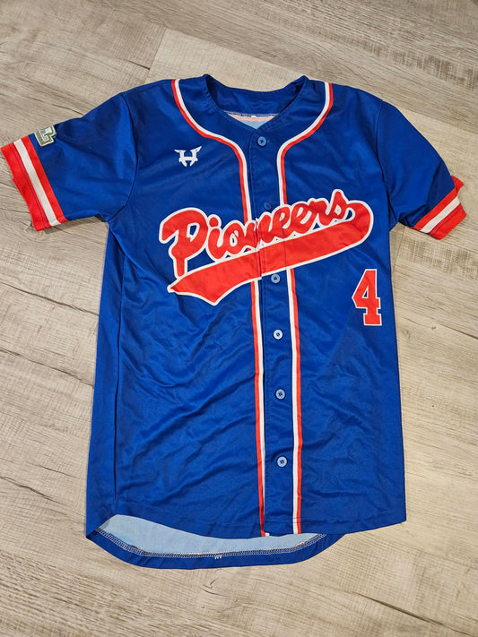 Game worn Pios jersey blue